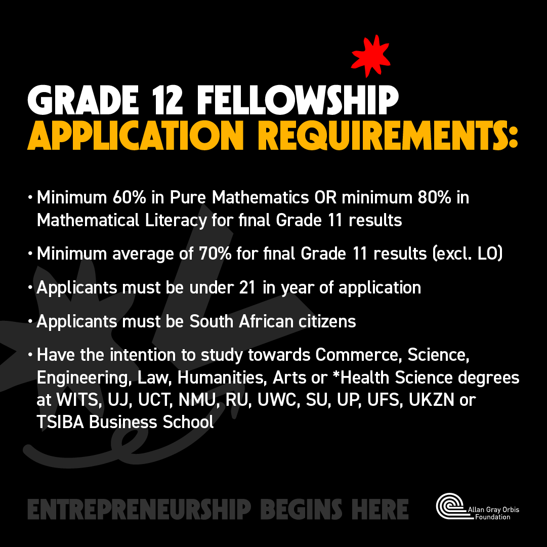 AllanGrayOrbis's tweet photo. ✅ Wondering about the requirements for applying to the 2025 University Fellowship Programme?

All details can be found here: https://t.co/mTkE2xD2Xl

#AGOFFellowship #FellowshipProgramme #ProgrammeRequirements #EntrepreneurshipBeginsHere #EntrepreneurshipJourney https://t.co/g110Jnr8mS