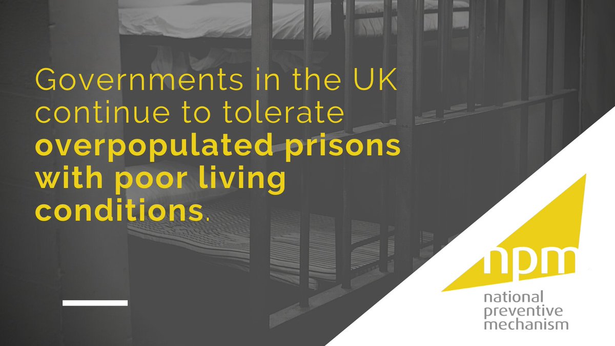 Overpopulation of UK prisons is a persistent concern, affecting living conditions & safety. In 2022-23, scrutiny bodies raised repeated concerns about cramped cells lacking privacy, sufficient furniture, adequate screening and toilets nationalpreventivemechanism.org.uk/news/npm-raise… #HumanRights #OPCAT