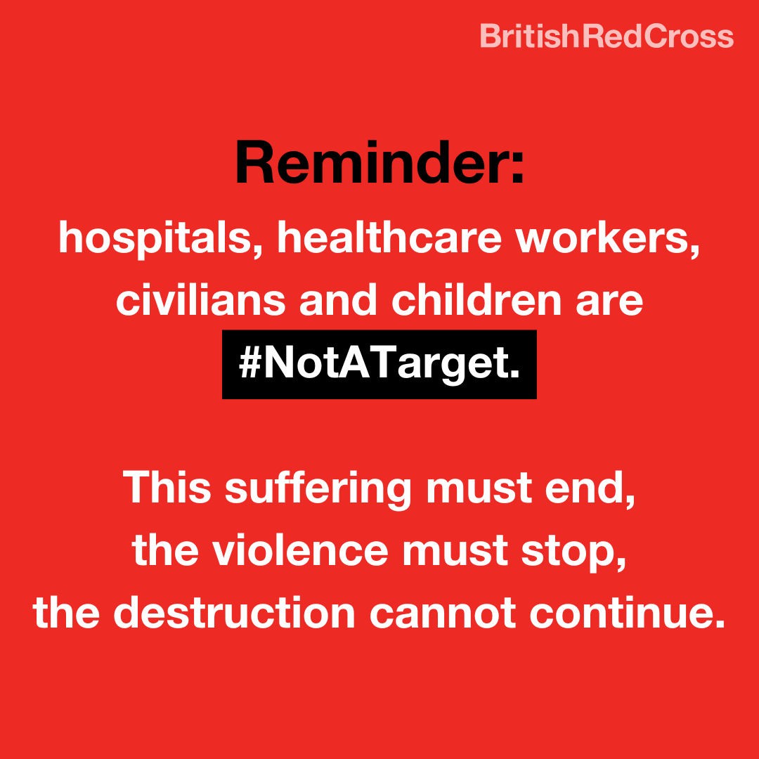 Humanitarian workers are risking their lives and must be protected.

Since the beginning of the conflict, twelve <a href="/PalestineRCS/">PRCS</a> staff and volunteers have tragically been killed, and three from Israel’s Magen David Adom.

This suffering must end. #NotATarget