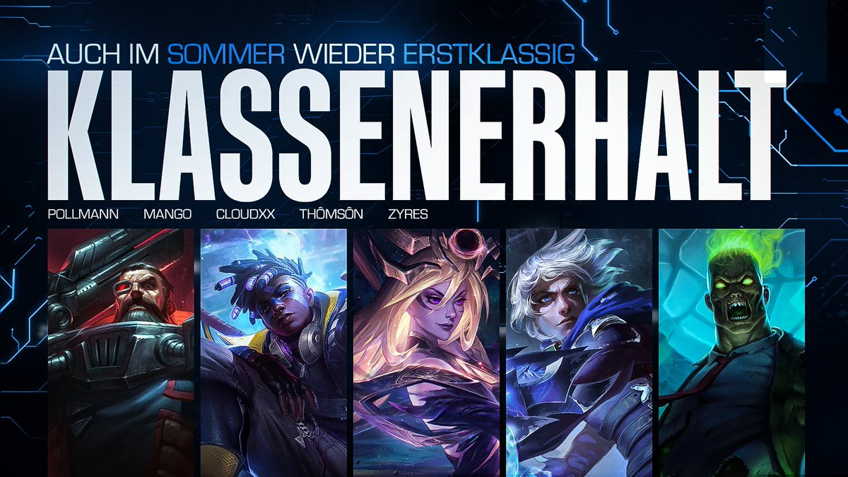 404_uni_esports's tweet photo. Was für ein Abend gestern! 🤯 Nach 17 Spielen in der gesamten Relegation ist es vollbracht: #Dresden bleibt erstklassig! 😍💙
Legenden:
🔼 #Pollmann
🔁 #Mango
▶ #Cloudxx
🔽 @Thomson_League
🛡 @zyres_lol
#LIMITSNOTFOUND #404WIN #Dresden #LeagueofLegends #Uniliga https://t.co/itg6AF41aY