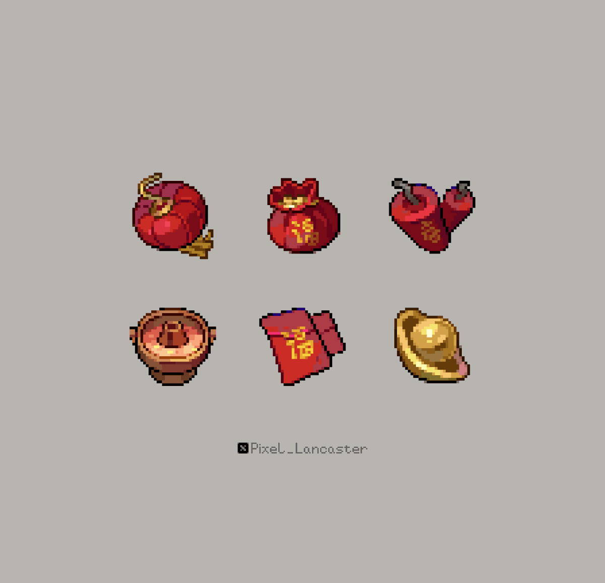 Some icons for lunar new year
#pixelart