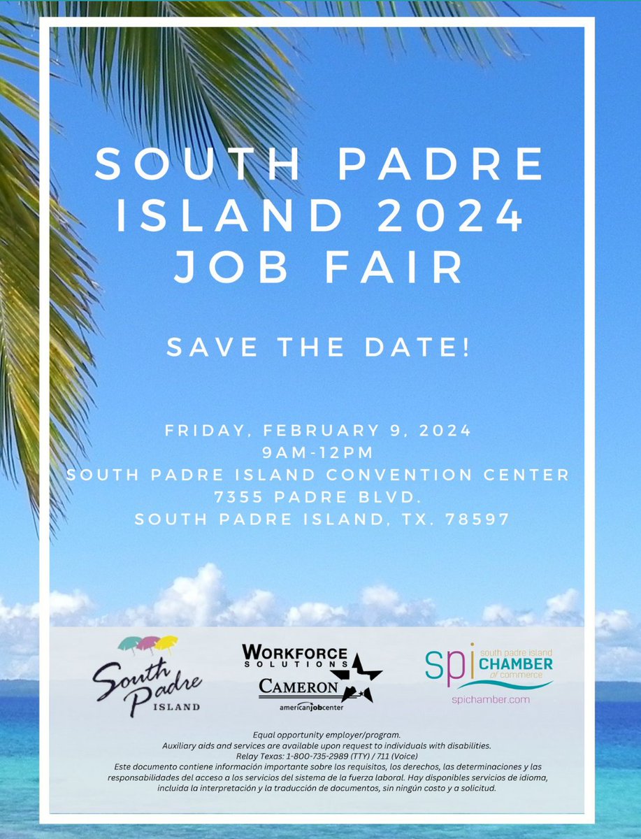 SpiChamber's tweet photo. TODAY!  Your future is waiting!

#spichamber #KeepItLocalSPI #ChamberStrong #SmallBusiness #EatLocal #ShopLocal #PlayLocal #ReferLocal #HireLocal #SouthPadreIsland #SPI #PortIsabelTX #LagunaVista https://t.co/jOf9EMAukm