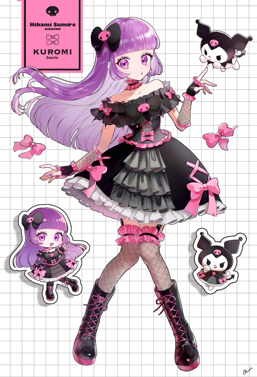 氷上スミレ✖︎クロミちゃん🎀💀🎀 #aikatsu #アイカツ #サンリオコラボ