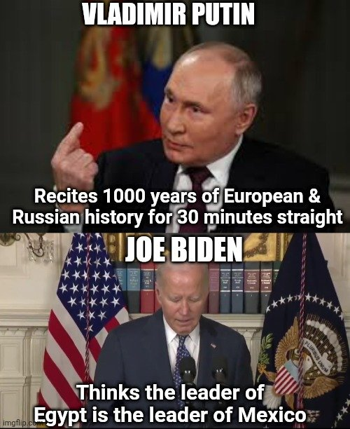 Putin's confident demeanor in the interview stands in sharp contrast to Biden's often ridiculed public image, prompting reflection on the perception of leadership in today's world. #LeadershipPresence #BidenVsPutin #PerceptionMatters