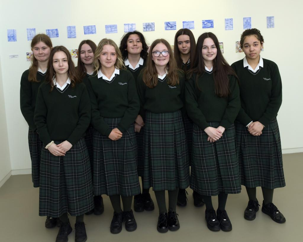 StLouisDundalk's tweet photo. 2nd year students joined with New-Bridge Integrated College and Crana College to celebrate their creative work at the opening of the 'Identity Postcards' exhibition in the F.E.McWilliam Gallery on the 8th February. https://t.co/jYWSkJMG9l