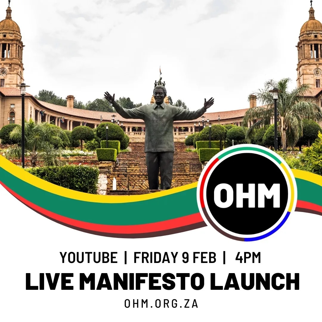 liberate_sa's tweet photo. If you want to know what OHM is all about, join us in an hour as we discuss our manifesto and the reason we exist!  We have no doubt that every rational thinking South African will support our plan for SA! Come see for yourself at 4pm 😀 https://t.co/p5NJtIBJi6 https://t.co/LJ1mTdsup1