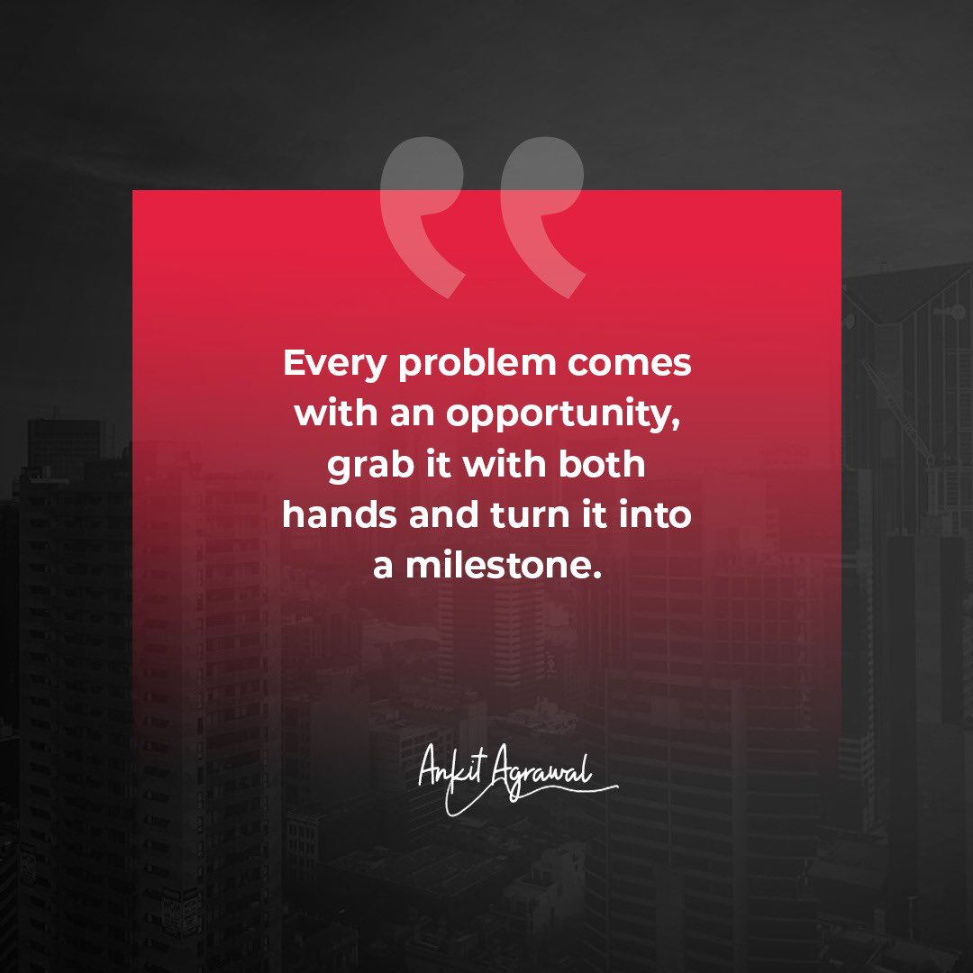 हर समस्या में उसका समाधान छिपा होता है।

No matter how difficult the problem is, you can always transform it into something positive. So, look at your problems as opportunities to learn and grow.

#problemsolving #positivetransformation #opportunities  #ankitagrawal