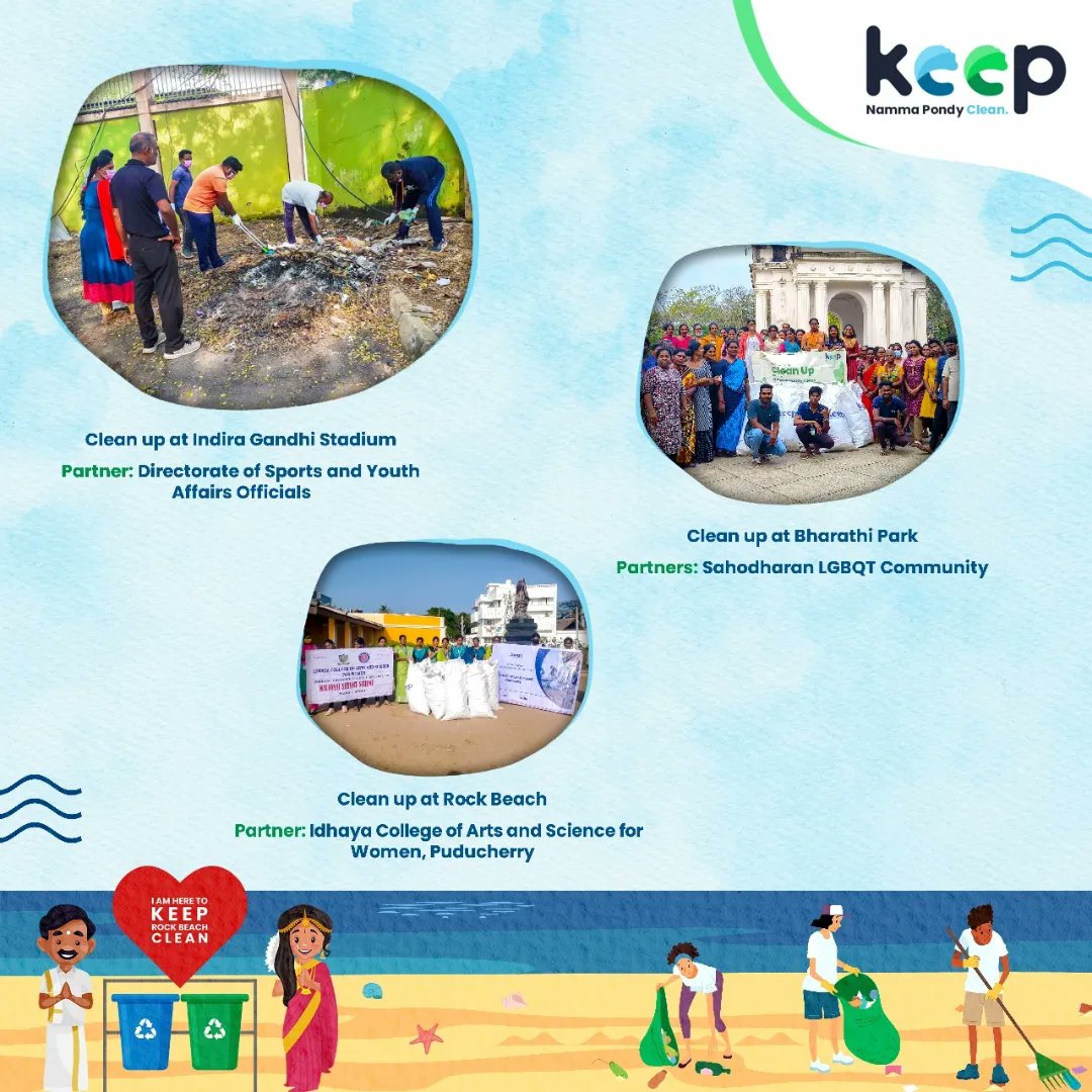 KEEPforcities's tweet photo. Stay tuned to our handle and be a part of KEEP Namma Pondy Clean mission. 🌊🚮

#NammaPondyClean
#CircularEconomy

2/2 https://t.co/RN2VJHj3up