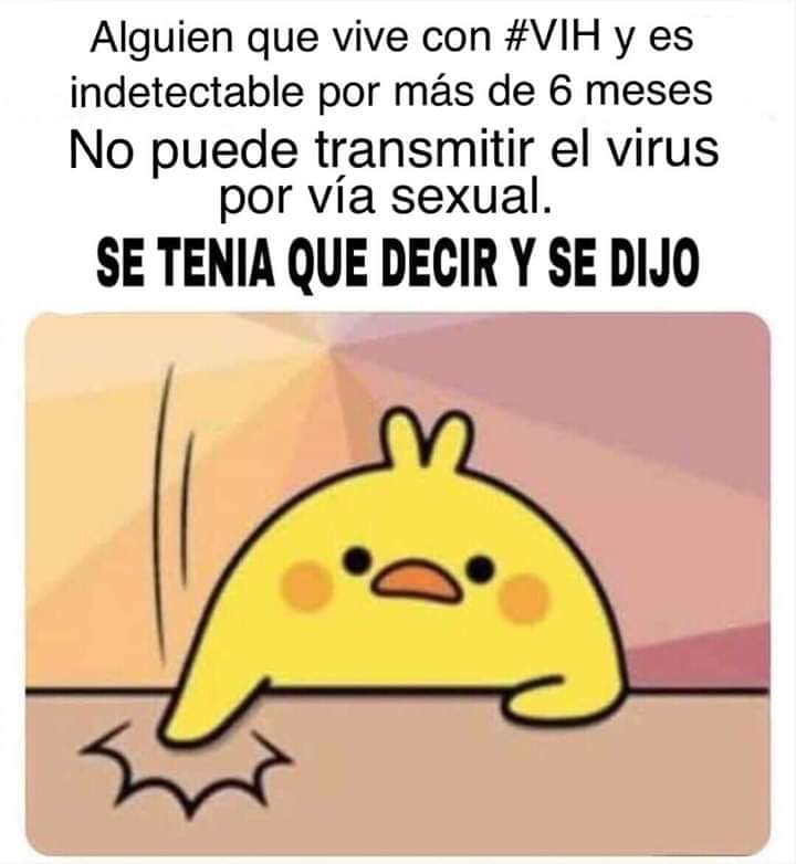grupodeapoyovih's tweet image. ✓ Muchas Personas que vivimos con #VIH...no conocen el significado de #Indetectable=#Intransmisible 
✓ Mantener una buena #Adherencia al #TratamientoAntirretroviral es la Clave.
✓ Más #Información
✓ Cero #Estigma y #Discriminación 

@DrFEncaladaC @Salud_Ec 
@AnsSalud