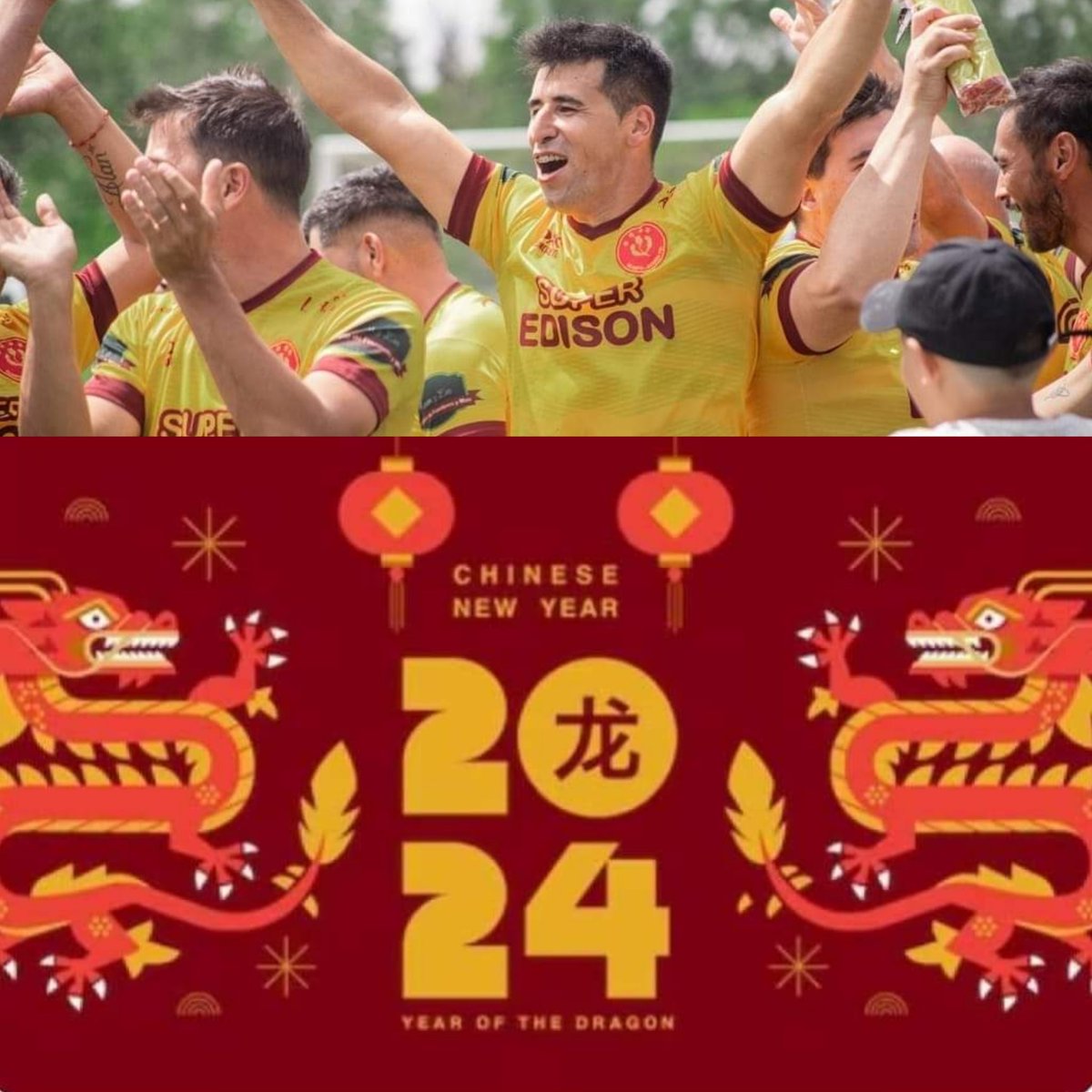 Mañana sábado 10 de febrero se celebra el Año Nuevo Chino, la festividad mas importante de este pais, celebrado tambien en otras regiones de Asía. Segun la astrología china para este 2024 este será el año del dragón. 
Nosotros tenemos al nuestro
FELIZ AÑO NUEVO CHINO 🇨🇳