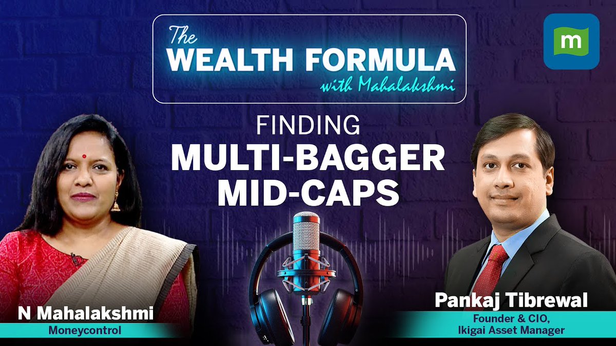 moneycontrolcom's tweet photo. #MCPodcast 🎙️ @pankajtibre, Founder and CIO, Ikigai Asset Manager has earned his reputation as an astute mid-cap fund manager.
Watch him in conversation with @N_Mahalakshmi_ in this episode of #WealthFormula ⬇️
https://t.co/AC9YK4NMgg
#Investment #TheWealthFormula #StockMarket #Wealth