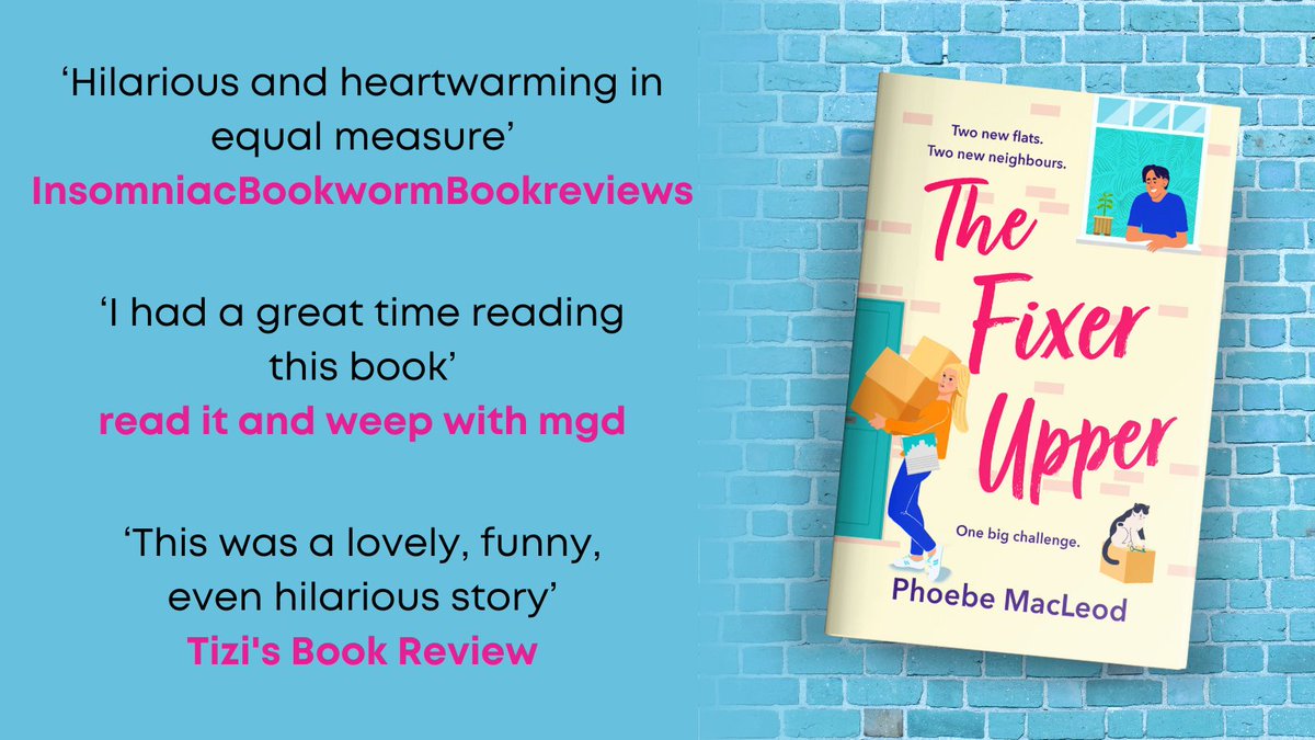 BoldwoodBooks's tweet photo. Thank you to insomniacbookwormreviews, @readitandweepmg and @Tiziana_L for their recent reviews on #TheFixerUpper by @macleod_phoebe #blogtour. 

Buy now ➡️ https://t.co/oIk0Ug5BhH https://t.co/J40M6dKmGC
