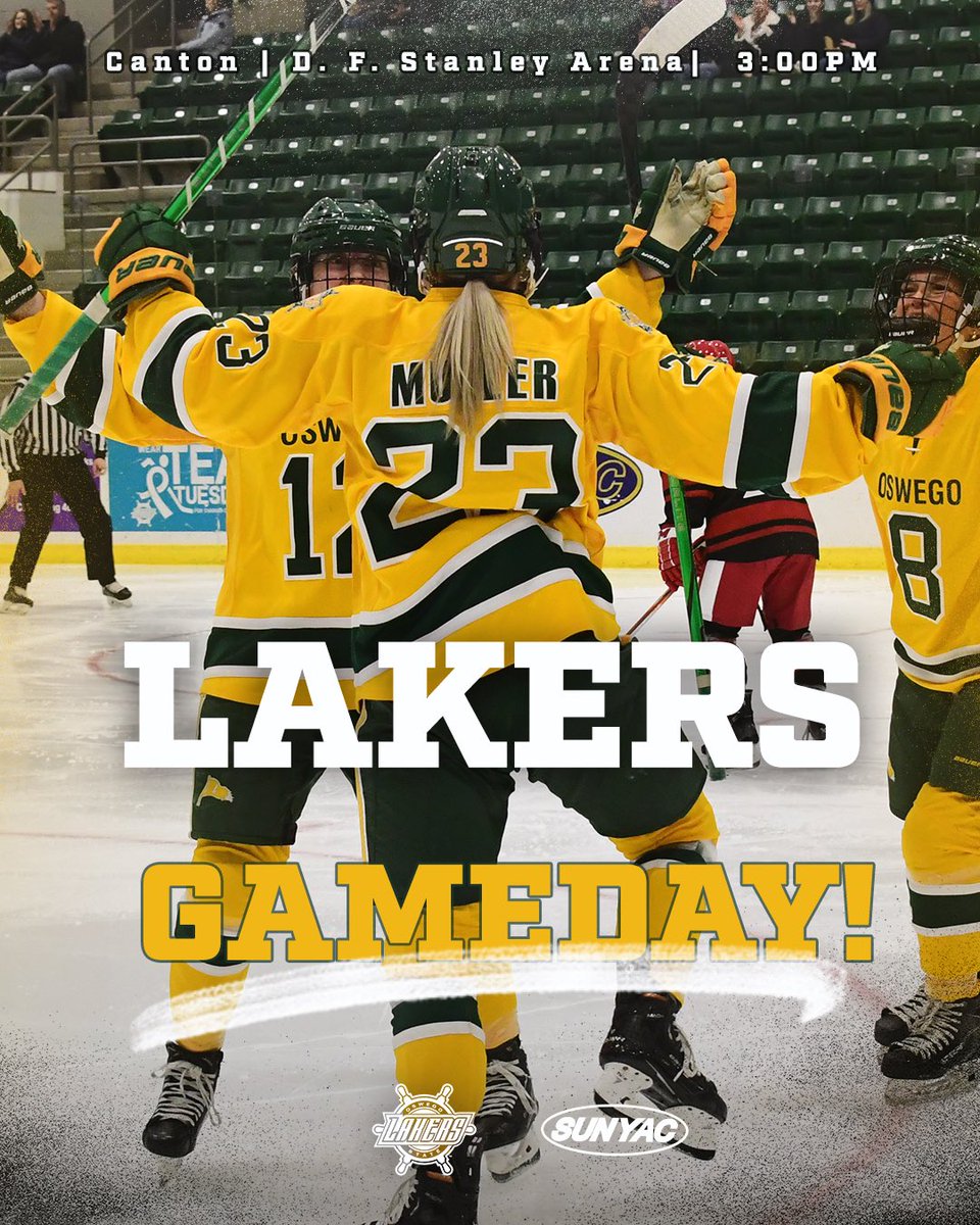 3pm puck drop in the Deb today! 2 huge SUNYAC points on the line.