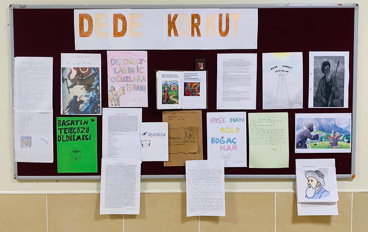 scuhadarogluoo's tweet photo. Dilimizin Zenginlikleri Projesi kapsamında "Dede Korkut Hikayeleri" temalı pano çalışması gerçekleştirilmiştir.

@istmemkultur
@Beylikduzu_mem 
@harunbuker
@yurdanuray https://t.co/nuFRtZ7hSa