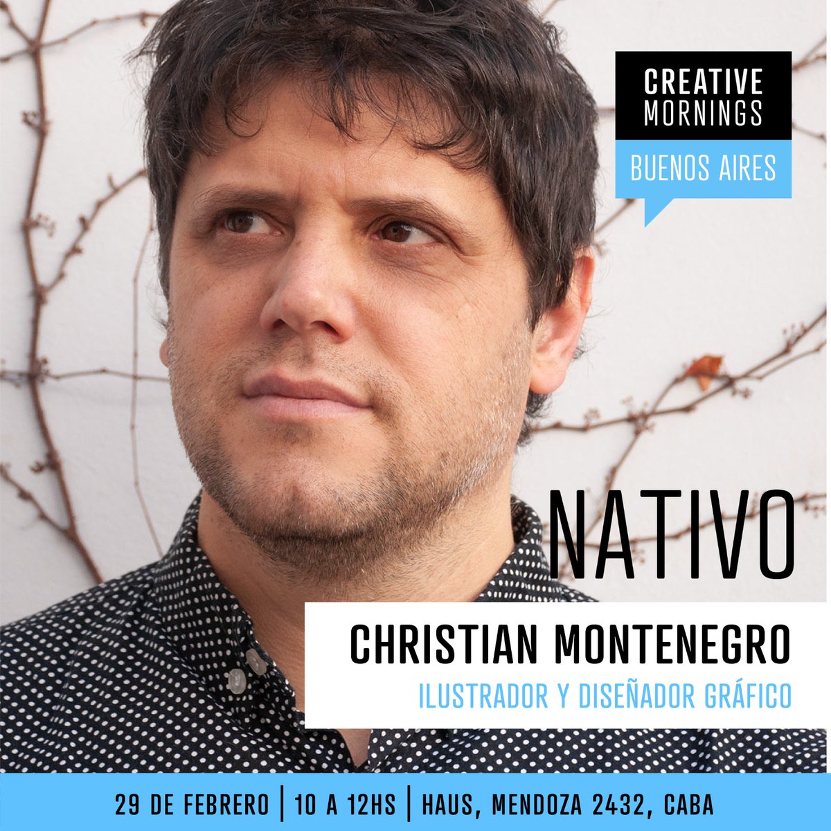 Soy el orador invitado de la edición de febrero de <a href="/BuenosAires_CM/">CreativeMornings/BUE</a>
Los que quieran venir pueden inscribirse de forma gratuita en creativemornings.com/talks/christia…
Nos vemos 🙂