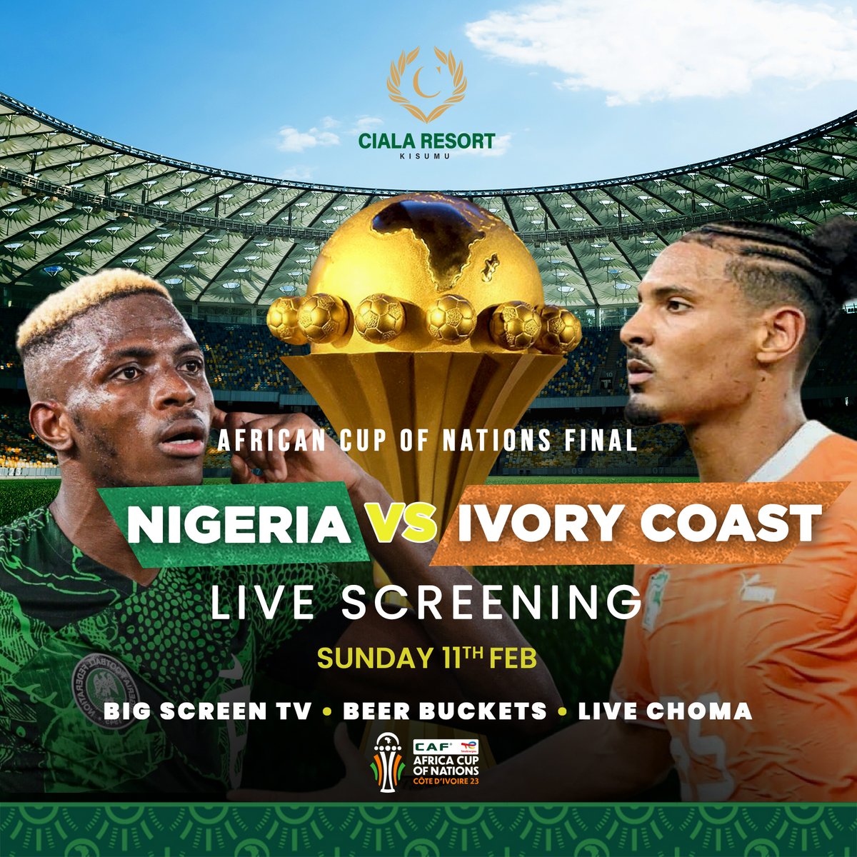 ⚽🍺AFCON Final live at Ciala this weekend! If you were here for the Liverpool vs Arsenal match, we had a VERY SPECIAL GUEST. Comment with a picture of him if you were present, most likes wins a beer bucket to enjoy the final. #AFCON24