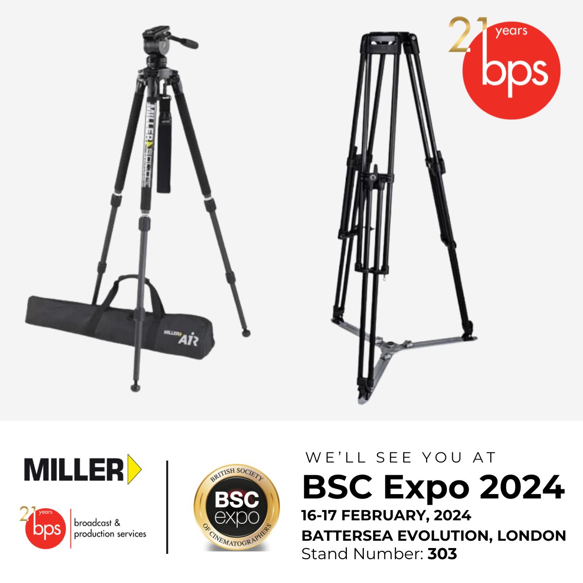 We’re bringing a host of brilliant products to this year’s <a href="/BSC_EXPO/">BSC_EXPO</a> including a selection of robust #MillerTripods. 

Come and see them on display on Stand 303. bit.ly/490mGXH #broadcast #tripodsystems #BSCexpo #BSC2024 <a href="/millertripods/">Miller Tripods</a>