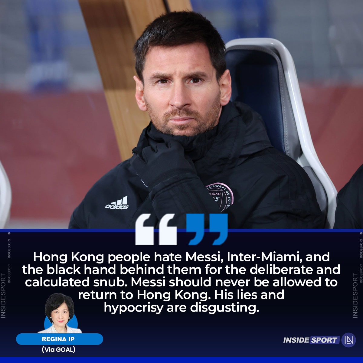InsideSportIND's tweet photo. Regina IP's controversial take on Lionel Messi snub 👀⚽
#LionelMessi #InterMiamiCF #ReginaIP #Insidesport #football https://t.co/bAV3HSf3nR