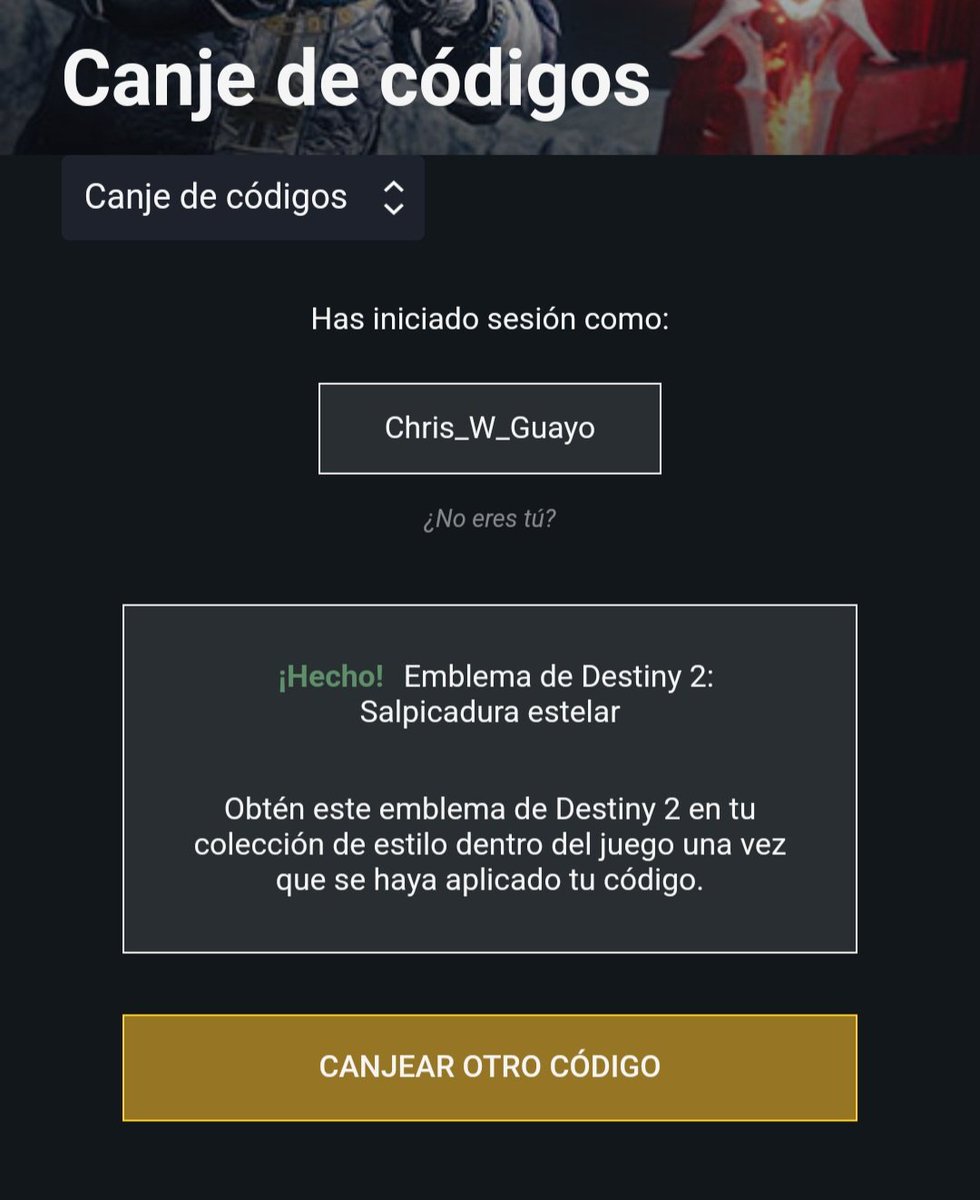 ChrisWints's tweet photo. Quiero agardecer a @LegionLooterana por estos emblemas. Me fascinan 😍😍😍 @BungieLove #Gametogive #gtg #draconis #starsplash. https://t.co/9g4ptID7Ot