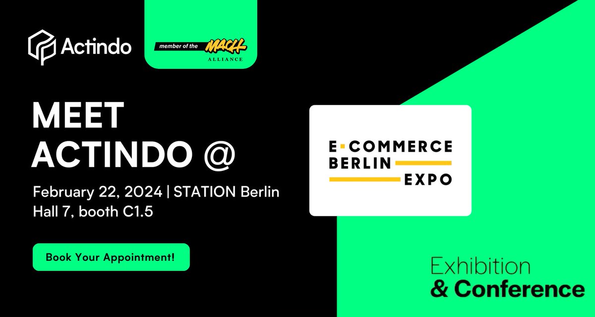 Actindo (@actindo) on Twitter photo Heading to Berlin for this years <a href="/ecommerceberlin/">E-commerce Berlin Expo | 17-18 Feb 2026</a>? So is Actindo – and we’d love to meet you!
Book in a personal meeting with our team to catch up on all things #ComposableCommerce and #CommerceERP here: actindo.com/en/events#form Heading to Berlin for this years <a href="/ecommerceberlin/">E-commerce Berlin Expo | 17-18 Feb 2026</a>? So is Actindo – and we’d love to meet you!
Book in a personal meeting with our team to catch up on all things #ComposableCommerce and #CommerceERP here: actindo.com/en/events#form