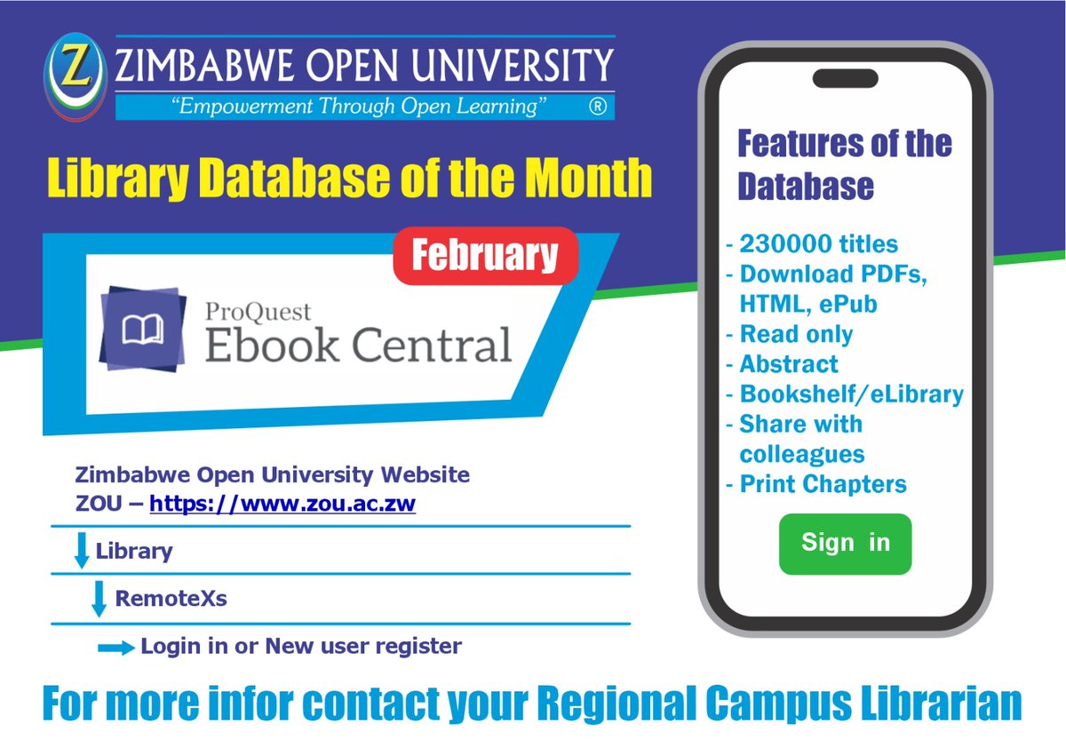 ZOULibrary's tweet photo. Library Database of the Month - February https://t.co/uCA6l0bBmT