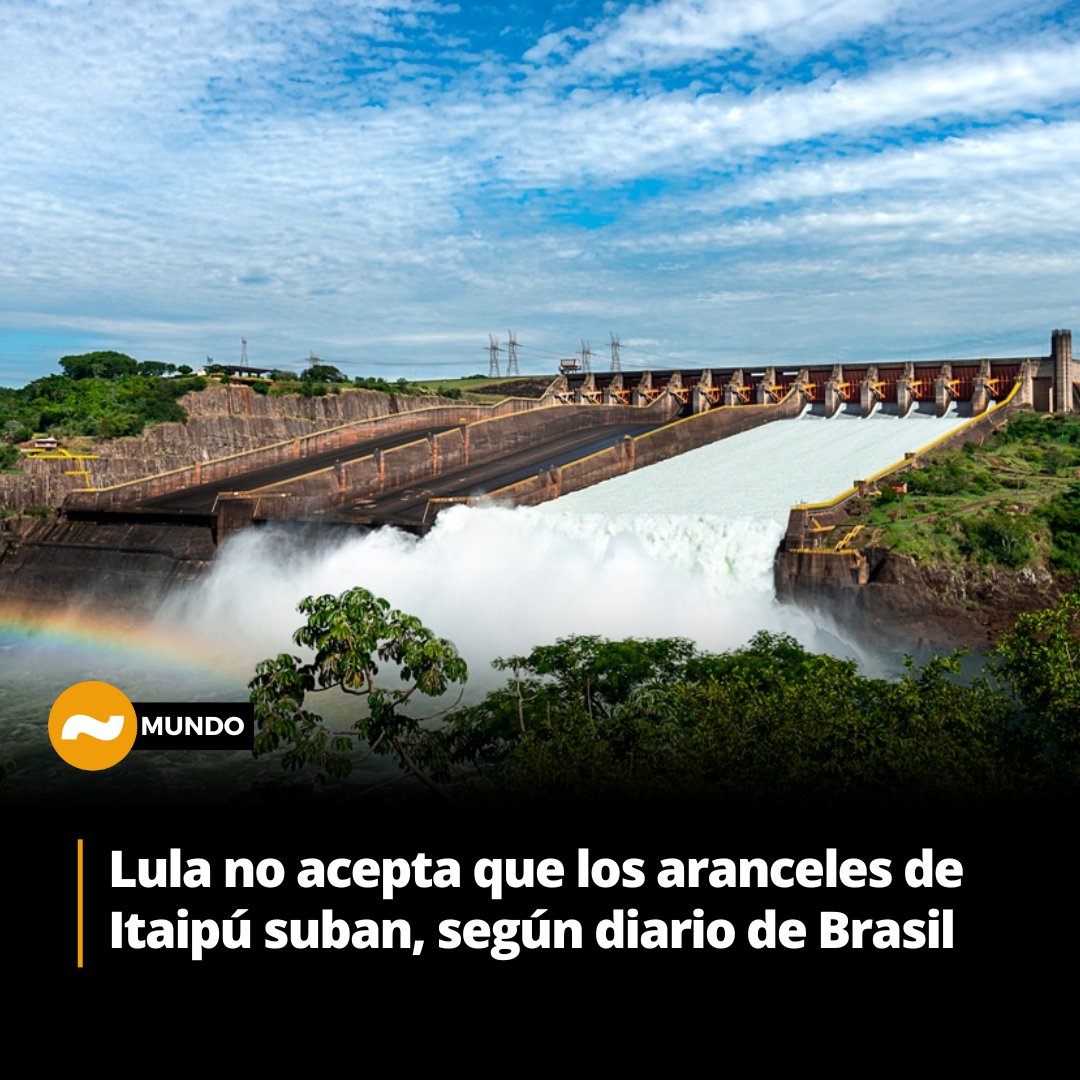 nanduti's tweet photo. #Mundo | Según el diario brasileño, NOTICIAS BMC, el presidente de Brasil, @LulaOficial , no tiene intención de aceptar la propuesta de Paraguay sobre la tarifa energética de Itaipú.

 👉El presidente @SantiPenap había propuesto pasar de 16,72 dólares por kW (kilovatio) a 20,75 dólares por kW, un aumento del 24% a la tarifa.

📻#1020AM