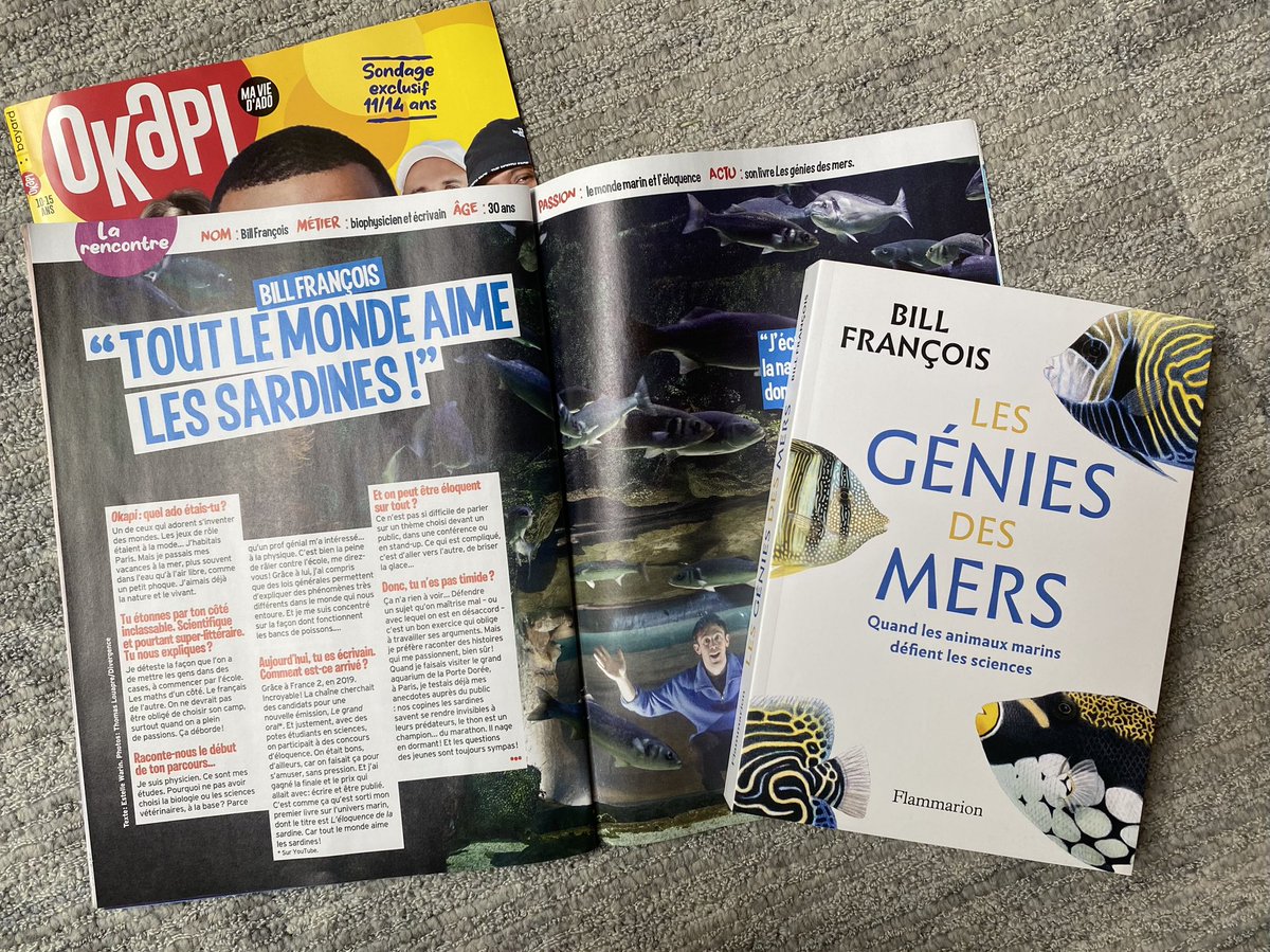 🗞 #VACANCES  Pour les enfants
en vacances ce soir, une idée lecture pour eux <a href="/BillFrancois24/">Bill François</a> à lire dans <a href="/OkapiMagazine/">OkapiMagazine</a> 

#lesgeniesdesmers <a href="/Ed_Flammarion/">Editions Flammarion</a>