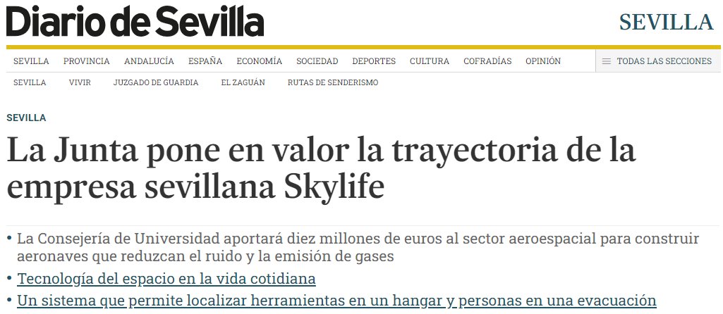 Skylife Engineering (@skylifeeng) on Twitter photo Gracias a <a href="/diariosevilla/">Diario de Sevilla</a> por hacerse eco y a <a href="/GoVillamandos/">José Carlos Gómez Villamandos</a> por visitarnos para hablar de futuros retos en Tecnología e Innovación diariodesevilla.es/sevilla/Junta-… Gracias a <a href="/diariosevilla/">Diario de Sevilla</a> por hacerse eco y a <a href="/GoVillamandos/">José Carlos Gómez Villamandos</a> por visitarnos para hablar de futuros retos en Tecnología e Innovación diariodesevilla.es/sevilla/Junta-…