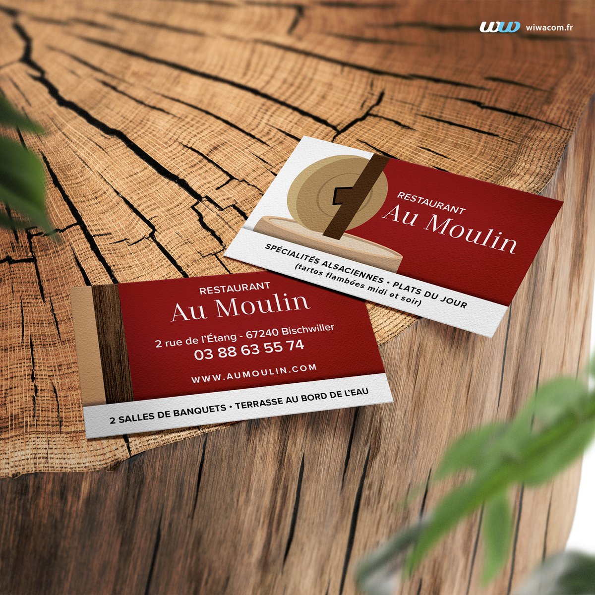 agencewiwacom's tweet photo. Une collaboration de proximité comme on les aime avec le Restaurant Au Moulin de #Bischwiller 🤝🥰
👉 Élaboration de l'identité visuelle
👉 Création des supports prints : #panneau, #cartedevisite et #flyer https://t.co/aUhZVl1Qht