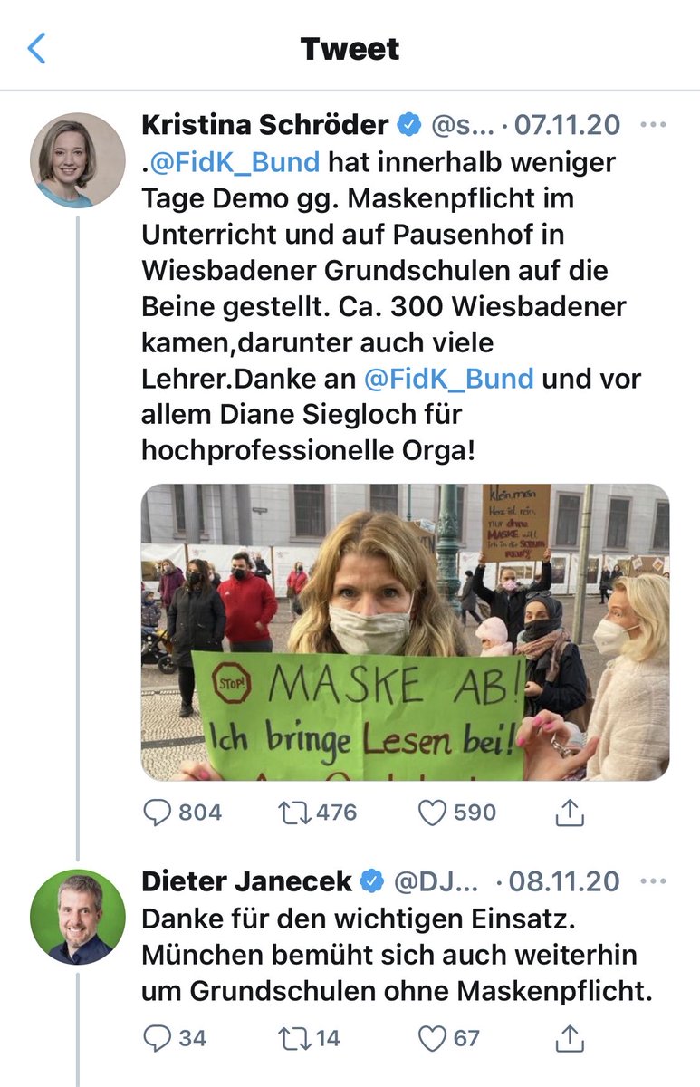 dazugeberin's tweet photo. @AndresMehne @lgoshen Die Wirtschaftslobbyistin @schroeder_k war die Frontfrau vom Kinderhasser- + Zwangsdurchseuchungsfanclub #FIDK und eine der Ersten und Lautesten beim Gekreische, dass Kinder ohne Masken wieder in die Schule gehen müssen!
Scheiß auf die Blagen, Hauptsache Kohle. https://t.co/opFQWN0VuC