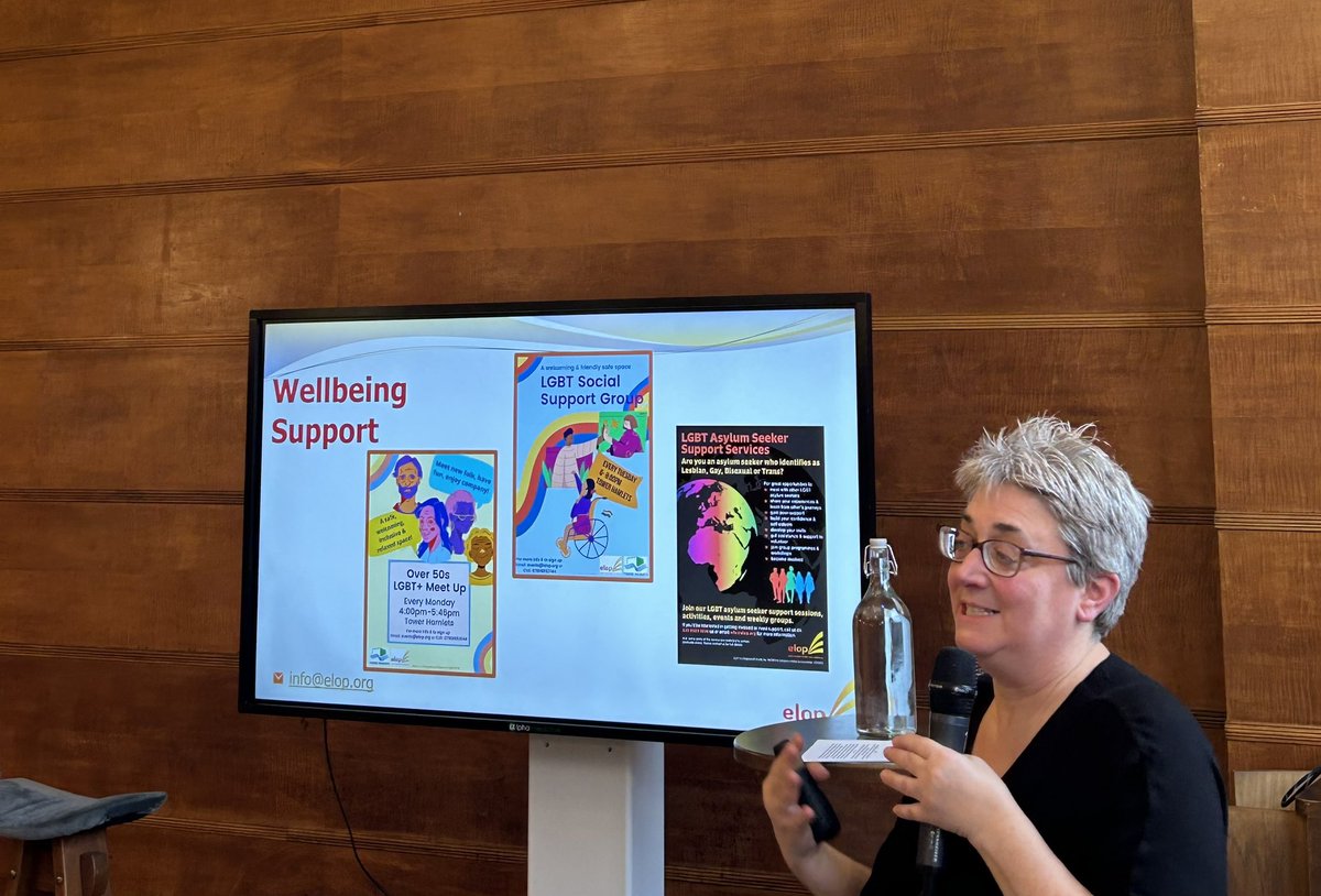 Sarah Humphreys, Chair of <a href="/ELOP_LGBT/">🏳️‍🌈elop LGBT mental health and wellbeing</a> showcased emotional and thought provoking stories from LGBTQIA+ youth about their queer experience. #ELFTLGBTQIA
