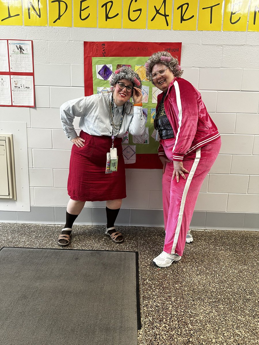 It’s the 100th day of #kindergarten @WestMeadeAACPS Gramma Moore & Gramma Rouse are ready to take over! Do you think our kids will be fooled 🤣 #100DaysSmarter #MeadeStrong #WestMeadeMakesItFun