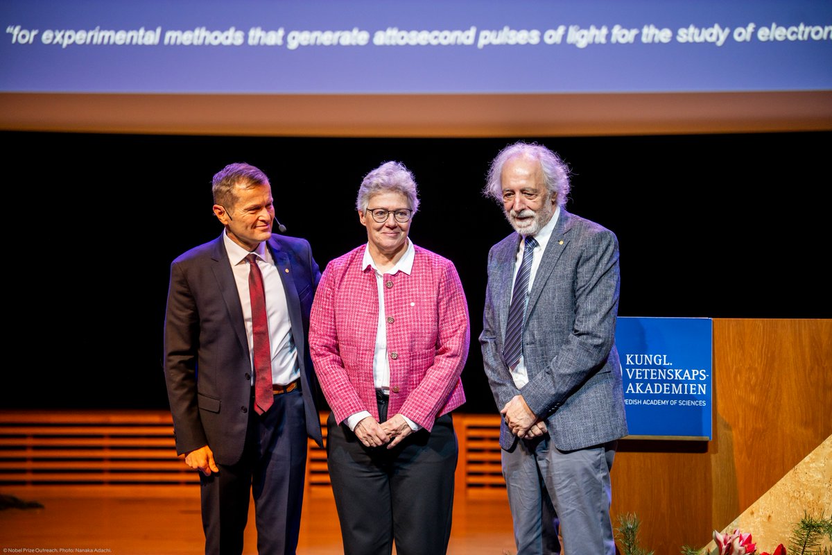 An attosecond is so short that there are as many in one second as there have been seconds since the birth of the universe. 

Anne L’Huillier and her fellow 2023 physics laureates' experiments have produced pulses of light so short that they are measured in attoseconds.