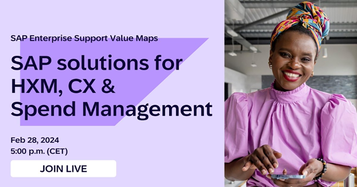 PatrickFritzPGH's tweet image. Sign up and leverage our foundational support offering to achieve your project goals!

#SAPEnterpriseSupport value maps provide the guidance, self-service content, and empowerment you need to succeed, included with any cloud subscription from @SAP: imsap.co/6011VZCyW