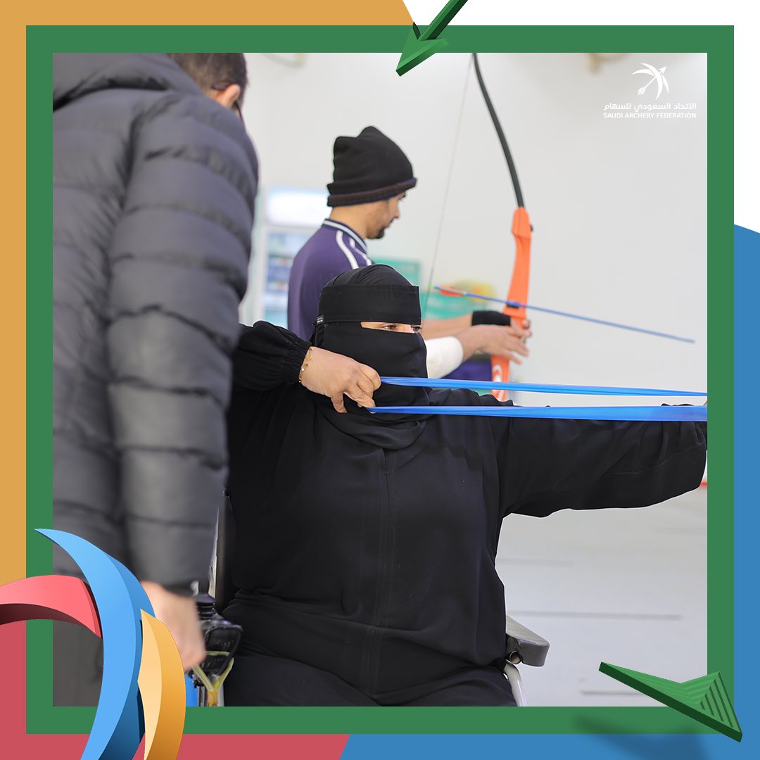 SaudiArcheryFed's tweet photo. أجواء مميزة وفعاليات متنوعة في المعسكر التدريبي الأول لذوي الإعاقة في القصيم 😍👏🏻🏹
بمشاركة مميزة من شركاء نجاح المعسكر 🙏🏻🤩
@naqiwatersa 
@APD_ksa 
@knf_asel 
@qnhospital 
@alkhalafco 

#الاتحاد_السعودي_للسهام https://t.co/RMJd2z3QOc