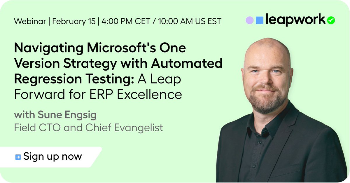 Are you aware of Microsoft’s One Version changes and how they will impact your business? If not, here’s your chance to get prepared with Leapwork in our upcoming webinar! Read more and secure your spot here: hubs.ly/Q02klRN20 #Dynamics365 #OneVersion