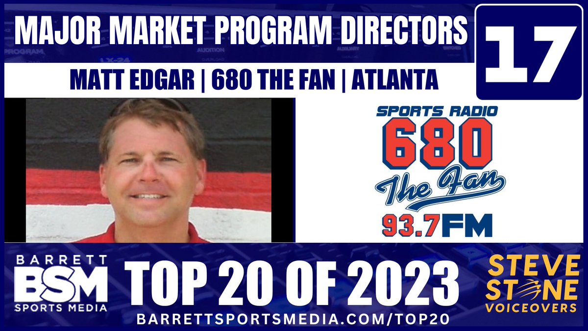Barrett Media (@barrett_media) on Twitter photo Congrats to <a href="/AmandaCB79/">Amanda Brown</a> (@DenverSportsCom) <a href="/ParkerHillis/">Parker Hillis</a> (<a href="/SportsRadio610/">SportsRadio 610</a>) <a href="/Adam_Klug/">Adam Klug</a> (<a href="/973TheFanSD/">97.3 The Fan</a>) & <a href="/MattEdgarAtl/">Matt Edgar</a> (<a href="/680TheFan/">680 The Fan</a>) on being recognized on this year's BSM Top 20 Major Market Program Directors of 2023 presented by @stonevoiceovers.
>barrettsportsmedia.com/2024/02/09/bar⦠Congrats to <a href="/AmandaCB79/">Amanda Brown</a> (@DenverSportsCom) <a href="/ParkerHillis/">Parker Hillis</a> (<a href="/SportsRadio610/">SportsRadio 610</a>) <a href="/Adam_Klug/">Adam Klug</a> (<a href="/973TheFanSD/">97.3 The Fan</a>) & <a href="/MattEdgarAtl/">Matt Edgar</a> (<a href="/680TheFan/">680 The Fan</a>) on being recognized on this year's BSM Top 20 Major Market Program Directors of 2023 presented by @stonevoiceovers.
>barrettsportsmedia.com/2024/02/09/barā¦