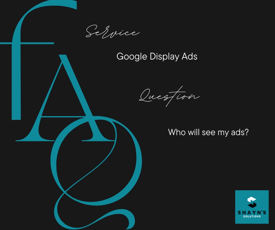 🎯 FAQ's Friday: Google Display Ads Edition

Q: Who will see my ads?

A: Your call! Choose your target audience based on location, age, gender, household income, and parental status. Put your ads in front of the right eyes. 🧐👀 #FAQFriday #GoogleAds #TargetedAdvertising