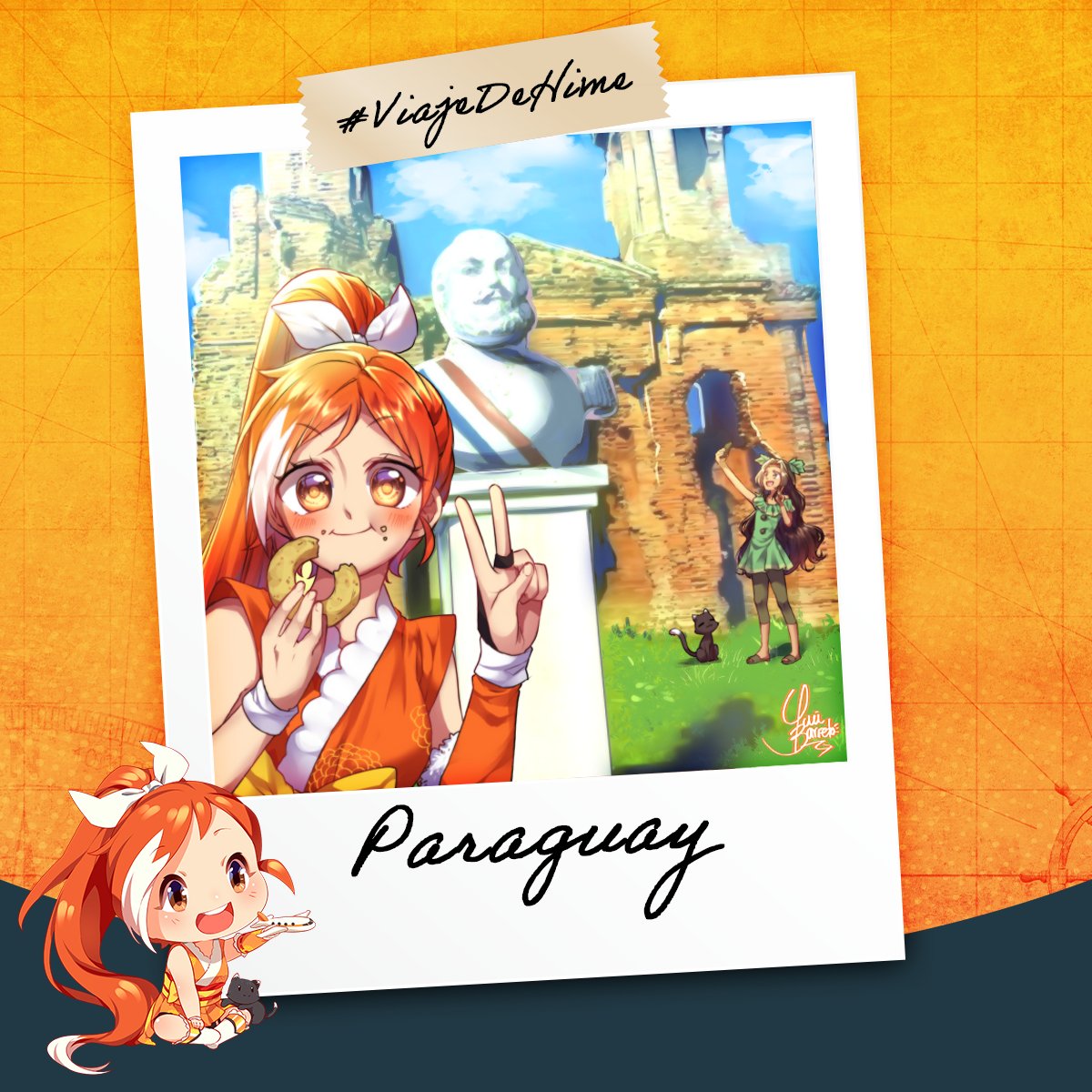 Hemos llegado a ¡Paraguay! 🇵🇾 #ViajeDeHime ¡Mba'éichapa! Los saludo desde la Ruina de Humaitá que es un lugar de símbolo histórico muy importante... ¡Y POR SUPUESTO! Al pisar la tierra paraguaya, si o sí tenía que probarme una chipa, definitivamente está PU-RE-TE 🤌 ¿Qué otro…