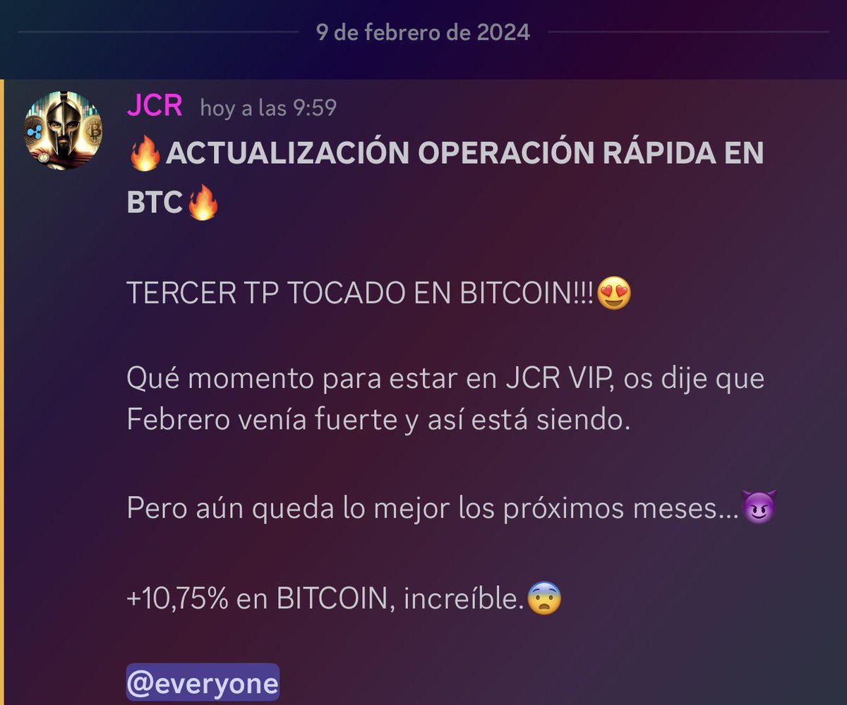 +13% en #BTC ya.🚀

Vamos volando por DC