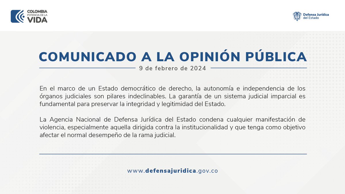 AgenciaDefensaJ's tweet image. Comunicado a la opinión pública👇