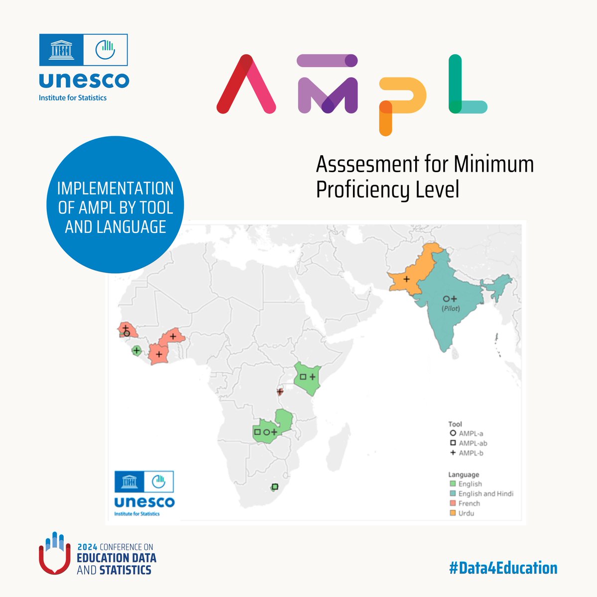 The AMPL aims to align national and cross-national assessment programs to a single set of global standards. 
See #WorldEducationBlog @GEMReport for insights on how AMPL helps develop country capacity to measure education outcomes.
bit.ly/about-ampl
ampl.uis.unesco.org