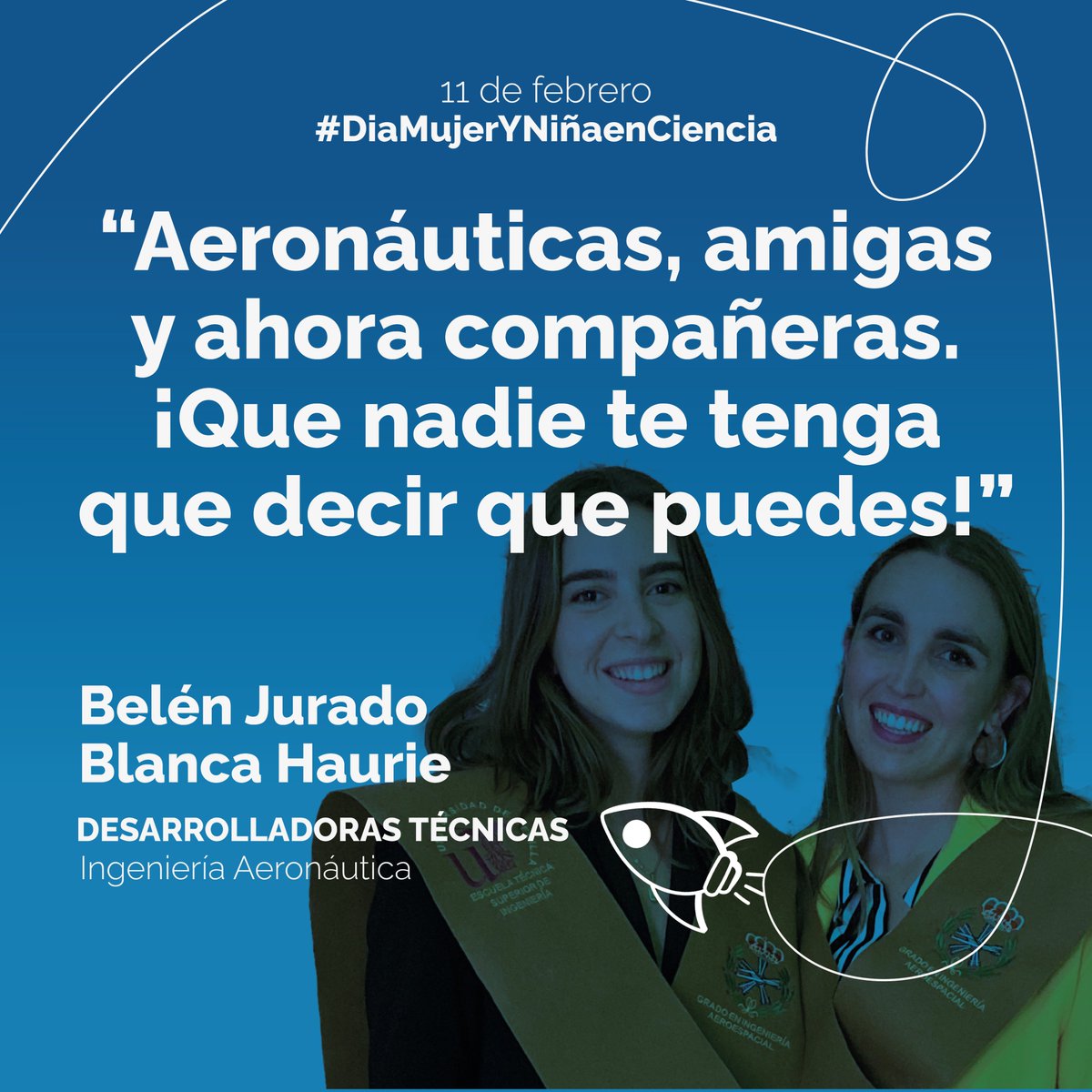 Skylife Engineering (@skylifeeng) on Twitter photo Hoy, el mensaje no es de Skylife. Es de ellas. Ingenieras, investigadoras y tecnólogas. #MujeryNiñaEnLaCiencia #MujeresSTEM Hoy, el mensaje no es de Skylife. Es de ellas. Ingenieras, investigadoras y tecnólogas. #MujeryNiñaEnLaCiencia #MujeresSTEM