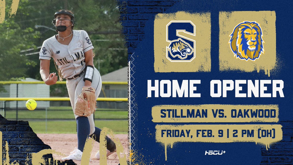 𝙎𝙊𝙁𝙏𝘽𝘼𝙇𝙇 Join us at the @StillmanCollege Softball Complex today as @GoStillmanSB (4-0) hosts its home opener! 🗓️Fri., Feb. 9 🕑 2 p.m. DH 📍Tuscaloosa, AL 🆚 @OakwoodU 📺 @HBCU_Plus watch.hbcu-plus.com 📊Gm1 tinyurl.com/yzc3s362 📊Gm2 tinyurl.com/4c3tt7hf