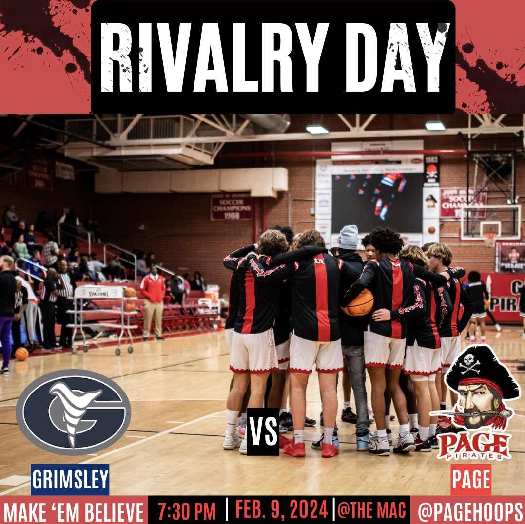 PiratesMBB's tweet image. It’s time…
You won’t want to miss this one! Your Pirates Varsity Men’s Basketball Team takes on our cross town rival tonight at home. We need everyone there! Let’s #PackTheMac
#Together
#MakeEmBelieve