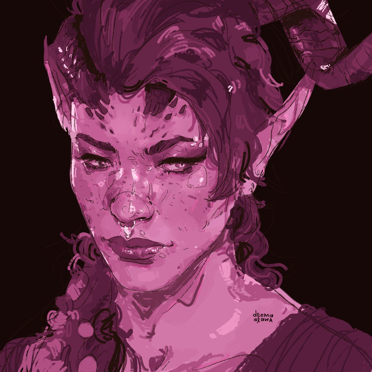 DeemaAlawa's tweet photo. Karlach! For yall! 

#dnd #BG3 #Karlach https://t.co/HZio8SIoRF