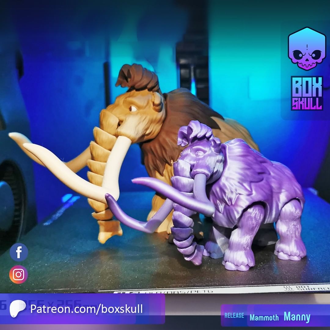 BoxSkull3D's tweet photo. FLEXI - MAMMOTH MANNY
New design available now on @Cults3D
https://t.co/FbtjCVjuXh
#boxskull #animalprit #cults #Manny #printst #print3d #animalprint #cults3d #animals #animalslover #prehistoric #ice #mammoth #bambulab https://t.co/hqddp9Qiss