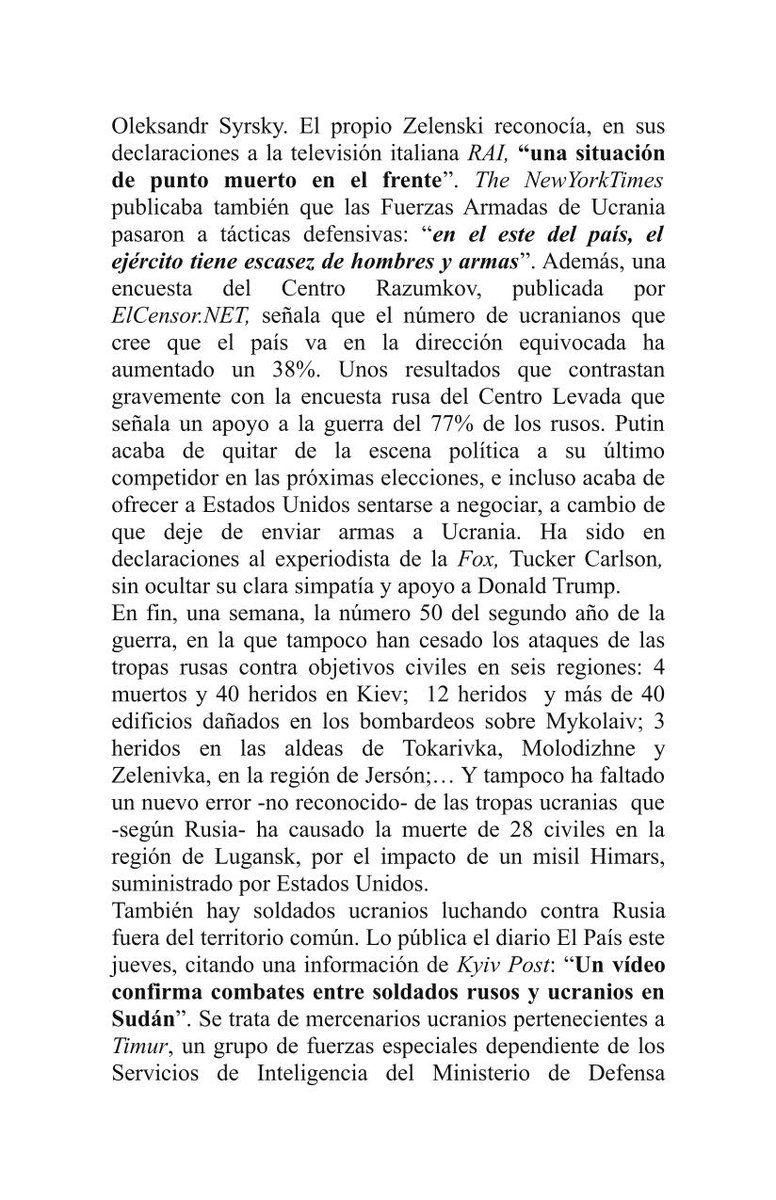 MArroyoDPF's tweet photo. #GuerraEnUcrania   #Guerra                     
CRÓNICAS DESDE LA RETAGUARDIA
            2º AÑO, 50ª SEMANA
LA CRÓNICA DE UN CESE ANUNCIADO, LAS BRUJAS DE VOLYN Y EL FANTASMA DE KIEV https://t.co/6G4jysFJDC