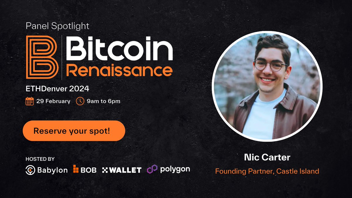 Come to Bitcoin Renaissance during ETH Denver later this month!  https://t.co/qClHkqK7Bv