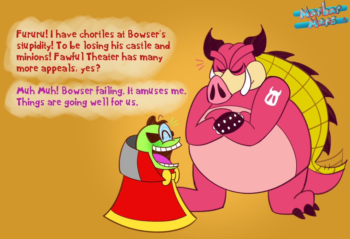 Marbar_Mars's tweet photo. 🐷Day 9: Minion🐷

Midbus reminds Fawful back to when he was a toady for Cackletta...and getting compliments from him is nice! I'm glad the two seemed to get along together in BiS!

#Fawful #FawfulMonth2024 #Midbus https://t.co/NssbRfO482